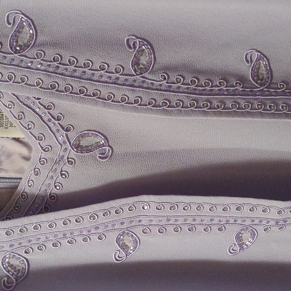 R&M Richards Dresses Vintage Grannycore 8s Beaded Dress Suit Sheer